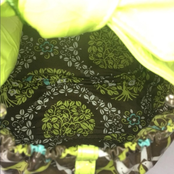 NWT Frill  Vera Bradley Tippy Tie Purse green brown - Picture 5 of 8